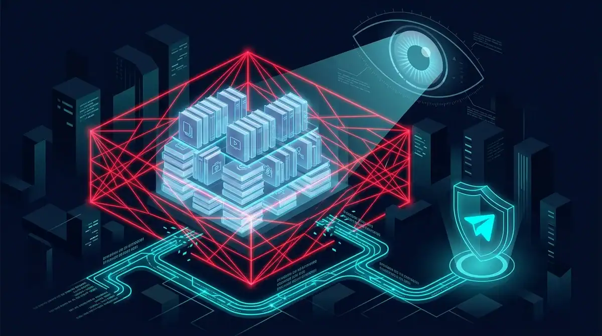 Accès sécurisé à une bibliothèque de livres numériques Bookys en 2026, illustration futuriste de piratage web.